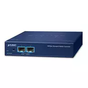 Planet XT-915A 2-Port 10G/1GBASE-X SFP+ Managed Media Converter(IPv4/IPv6 Dual stack management, supports TLSv1.2/SSHv2/SNMPv3 Cybersecurity features, LFP, 802.1Q VLAN, ERPS Ring, PLANET CloudViewer a