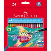 Barvice akvarelne set - 24 barv - papirnata embalaža (Faber)