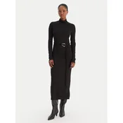 Vero Moda Pletena obleka Louisa 10336207 Črna Loose Fit