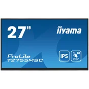 Iiyama ProLite T2755MSC-B1 - LED monitor27 touchscreen 1920 x 1080 Full HD (1080p) @ 60 Hz IPS 400 cd/m2 1000:1 5 ms HDMI DisplayPort speakers black