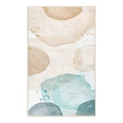 Kremno bela/turkizna pralna preproga 80x150 cm Puddle – Mila Home