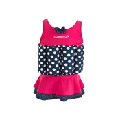 KONFIDENCE Obleka FLOATSUIT, roza/modra polka, XS