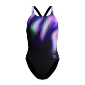 Speedo placement printed powerback black / purple xxl - uk40