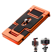 K&F CA02 Aluminum Multi Quick Release Plate 2 in 1 (Orange)