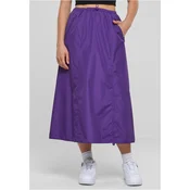 Womens Ripstop Parachute Midi Skirt Purple