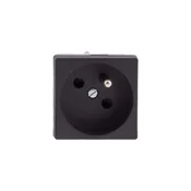 Simon Connect K45 enojna vtičnica z/brez 16A IP20 črne barve K02/14
