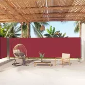 Uvlaciva bocna tenda crvena 180 x 1000 cm