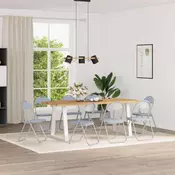 vidaXL vidaXL Zložljiva stolica 8 pcs Siva 48 x 43,5 x 81 cm Umjetno usnje, (5000296761)