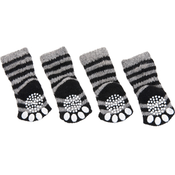 Flamingo nogavice non-slip črno-sive 4 kos -