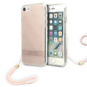 Guess Guess GUOHCI8H4STP iPhone SE 2022 / SE 2020 / 7/ 8 roza/roza trdi ovitek s potiskom 4G