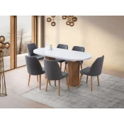 Hanah Home Trpezarijski sto Gusto - 2951, 180x77x90 cm, Bijeli
