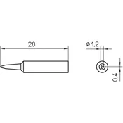 Weller Spajkalna konica Weller serije XNT za spajkalnik WXP 65 XNTK, dletasta, premer: 1,2 mm