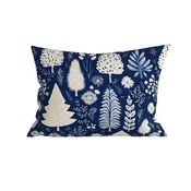 Prevleka za vzglavnik iz mikrotkanine INDIGO BLOOM 50x70 cm, modra