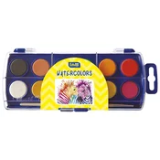 Barva vodena fi 23mm 12barv plus čopič educa blister