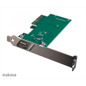 Akasa PCIe kartica USB 3.2 Gen 2x2 notranji priključek