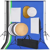 Fotografska oprema sa svjetlima softbox, pozadinom i reflektorom