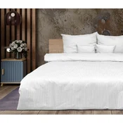 shumee Bela posteljna garnitura iz damasta, črte 1cm 160x200+2x70x80 MATEX