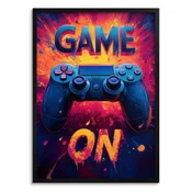 Sodoben uokvirjen plakat za igralno sliko, konzola XBox za igralce