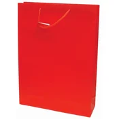 PIGO Vrečka darilna 330x457x102 platificirana mat - rdeča