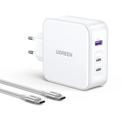 UGREEN Nexode 3 prikljucka 140 W USB-C punjac s PD 3.1 GaN bijelim