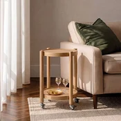 Hanah Home Clover pomocni stocic 50 × 50 × 70 cm, hrast