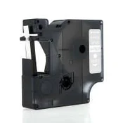 Kompatibilen trak za Dymo D1 43620/LabelManager/LabelPoint/LabelWriter/Rhino/MobileLabeler 6mm (1/4) x 7m - bel izpis/prozoren trak