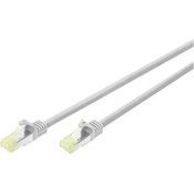 DIGITUS Digitus DK-1644-A-020CL RJ45 omrežni kabel\, Patch kabel cat 6a S/FTP 2.00 m siva dvojno oklopljen\, prilagodljiv\, zaščiten 1 kos, (20418147)