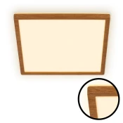 Briloner LED stropna svetilka Tava Wood, 29 x 29 cm, plastika, 3.000 K - Dnevna soba / jedilnica - les, bela