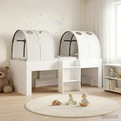 Krevet s Tunnels 4 pcs Bijela Konstruirano drvo