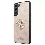 GUESS GUHCS22M4GMGPI silikonski ovitek za Samsung Galaxy S22 Plus 5G - roza z zlatim logom