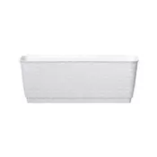 Prosperplast Plastični balkonjski korit RATOLLA PW 49,2 x 17,2 x 17,4 cm, bel, s podstavkom in nosilci