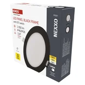 LED vgradno svetilo NEXXO, okroglo, črno, 12W, nastavljiva CCT
