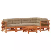 Set lounge namještaja za vrt 6 pcs Voštanosmeda