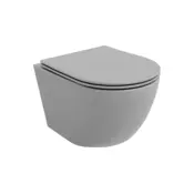 Mexen Lena wc školjka Rimless s počasnim zapiranjem slim pokrov, duroplast, svetlo siva mat - 30224061