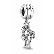 Pandora Srebrn obesek Prepletena srca 791242CZ