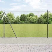 Euro Ogradivanje s Betonskom Bazom 10 x 1,4 m Siva Mreža