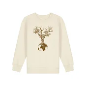 Life-Tree Majica Kids Unisex Weltenbaum naravno bela