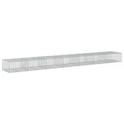 Vidaxl Gabionska košara s pokrovom 700x100x50 cm pocinkano železo