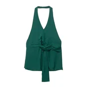 Pull&Bear Bluza temno zelena