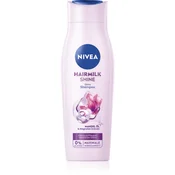 Nivea Hairmilk Natural Shine negovalni šampon za utrujene lase brez sijaja 250 ml