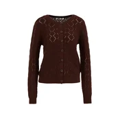 WE Fashion Pletena jopa temno rjava