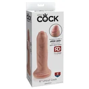 shumee King Cock - Realističen dildo s premično kožico 15 CM, svetle barve kože
