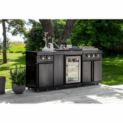 MyOutdoorKitchen Crni inox plinski roštilj 7895