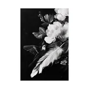 Canvas Slika na platnu Crno belo cvece, 80 x 120 cm