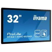 Iiyama ProLite TF3215MC-B2AG, 24/7, 80 cm (31, 5), projiciranje kapacitivno, Full HD, komplet (USB), črna