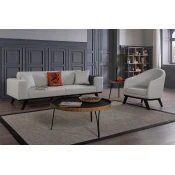 Atelier del Sofa Trosed na razvlacenje Leon 92x77x222cm Svetlosivi
