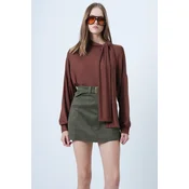 Trend Alacati Stili Ženska bluza Alc-X14653, Braon