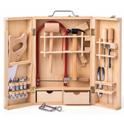 Woody Metalni alati u drvenoj kutiji - veliki