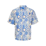 JACK & JONES Srajca JORNoto kamela/modra/off-bela