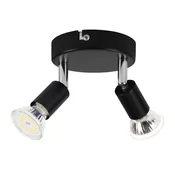 Nettlife NETTLIFE Črna LED stropna svetilka z 2 žarnicama, GU10, industrijska, (22116978)